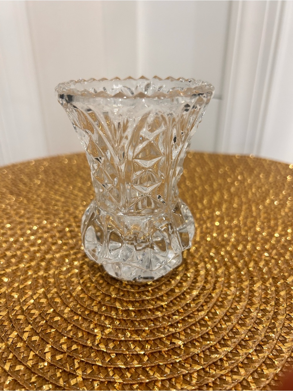 RESTYLE Princess House Vintage Crystal Bud Vase w colored tipped matches strike - Picture 3 of 12